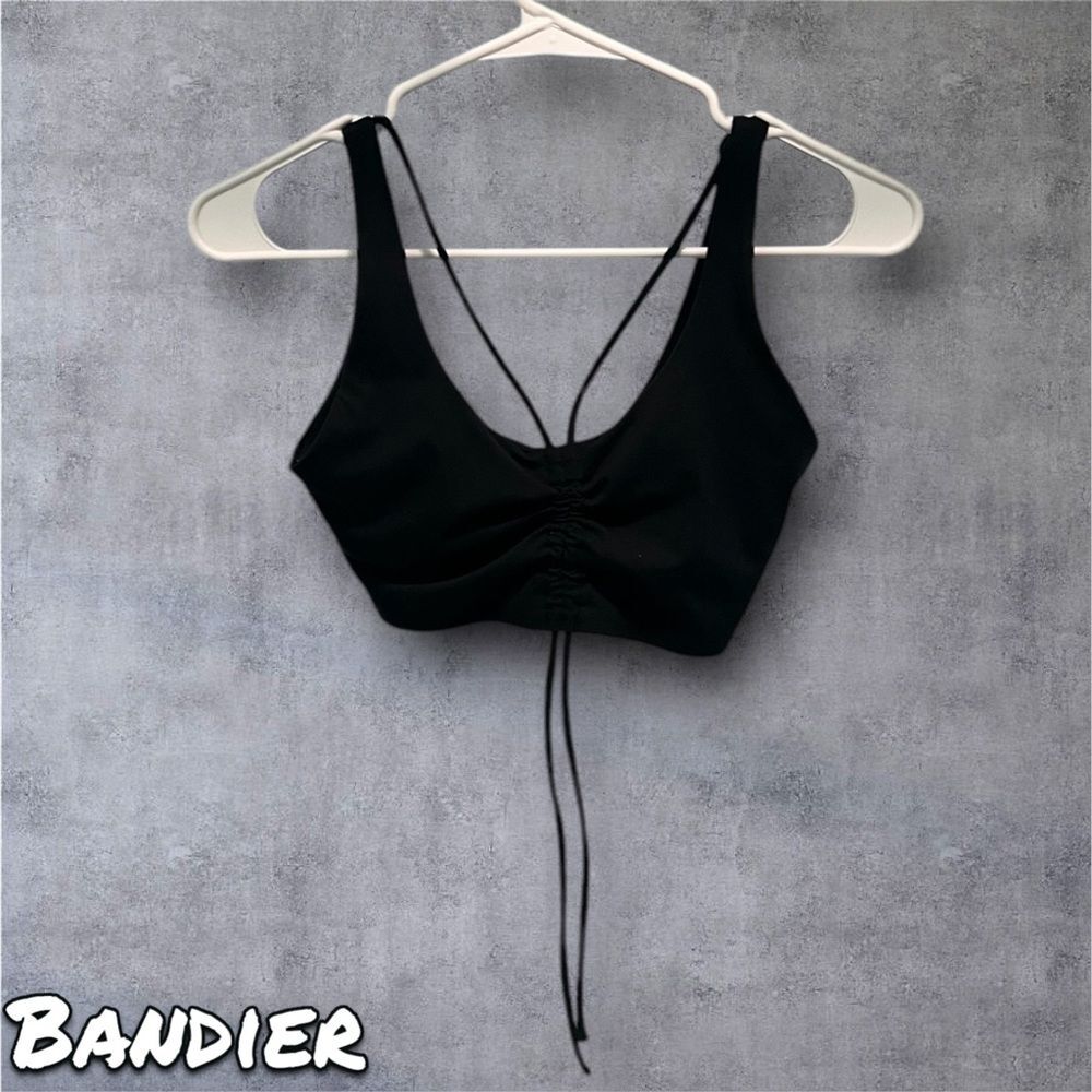 Preowned Women's Bandier Something Navy x Bandier Sports Bra - Black XS - Picture 3 of 8